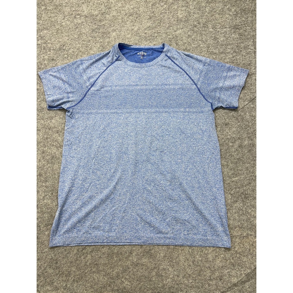 Rhone Shirt Mens 2XL Blue Short Sleeve Athletic Performance Celliant Nilit Top